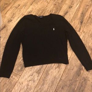Black Polo Ralph Lauren v-neck sweater size XL